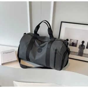 Large capacity duffel bag for sports gym travel fitness workout multi-functional dark grey