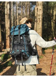 Outdoor professional hiking backpack with large capacity for camping, travel and sports use.
