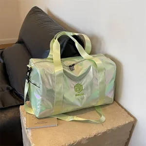 Borsa da viaggio iridescente alla moda grande capacità borsa sportiva fitness per uomo e donna.
