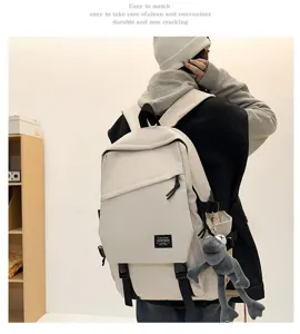 Große Kapazität Canvas Rucksack stylische Schultasche lässiger Reise Rucksack