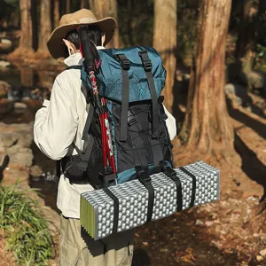 Professional outdoor mountaineering backpack, large capacity waterproof hiking and camping bag.