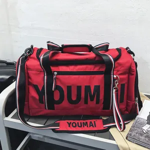 Large Capacity Travel Duffel Bag Waterproof Sports Gym Bag With Shoe Compartment Dry Wet Separation Luggage Bag