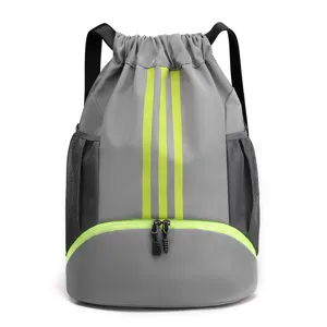 Waterproof Drawstring Backpack Basketball Bag Dry Wet Separation Sports Gym Casual Travel Daypack for Men Women