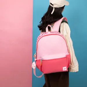 Japanischer Stil farbblockierender Freizeitrucksack, große Kapazität Schultasche für Studenten.