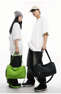 Waterproof sports fitness gym bag for men and women, casual crossbody travel duffel bag.