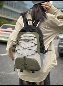 Zaino con coulisse esterno casual donna sport escursionismo borsa moda per commuting