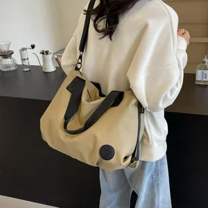 Casual large capacity nylon tote bag for women shoulder crossbody travel luggage commuter bag