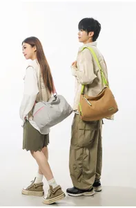 Fashion contrast color lightweight yoga fitness bag, large capacity casual shoulder crossbody bag.