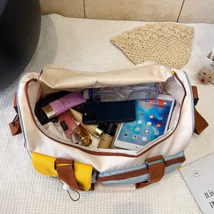 Grande borsa da viaggio da donna, borsone sportivo multiuso con tracolla e manico