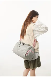 Fashion color-block lightweight yoga gym bag casual multi-functional travel shoulder bag for men