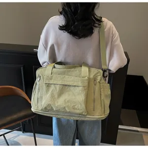 Large capacity fitness travel bag versatile shoulder crossbody sports yoga bag for women.