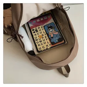 Lässiger minimalistischer Canvas Rucksack große Kapazität Schulranzen für Studenten 1Stk