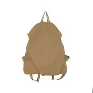 Zaino impermeabile semplice per donna e uomo, borsa da viaggio casual kaki alla moda.