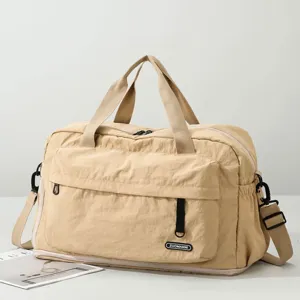 Large Capacity Travel Duffel Bag Waterproof Nylon Sports Fitness Gym Bag With Dry Wet Separation Shoe Compartment