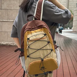 Zaino casual da donna con coulisse per outdoor viaggio lavoro scuola borsa alla moda