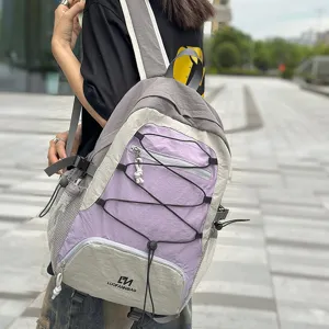 Zaino elegante con coulisse donna escursionismo all'aperto sport tempo libero borsa