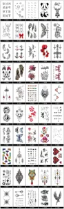 Autocollants de tatouage temporaire en gros étanches mignon dessin animé fleur design