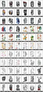 Waterproof temporary tattoo stickers black wolf flower design sheet body art transfer.