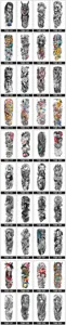 Volledige arm tijdelijke tattoo stickers waterdicht langdurig realistische mouw body art set