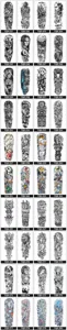 Waterdichte grote arm tijdelijke tattoo stickers volledige mouw nep body art voor mannen