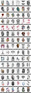 Temporary tattoo stickers waterproof body art fake arm tattoo for men women dragon tiger