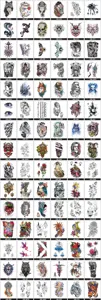Waterproof temporary tattoo stickers assorted designs body art transfer sheet set