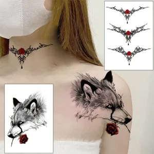 Waterproof Temporary Tattoo Sticker Arm Chest Body Art Fake Tattoo for Men Women Flash Tattoo Design
