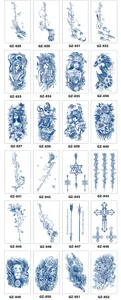Herbal juice temporary tattoo stickers waterproof long-lasting floral and zodiac designs