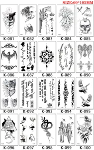 Detailed view of waterproof temporary tattoo stickers featuring diverse artistic designs.
