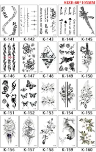 Waterproof temporary tattoo stickers set, black minimalist body art designs for men and women.
