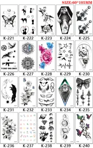 Temporary tattoo sticker sheet waterproof body art geometric animal flower designs