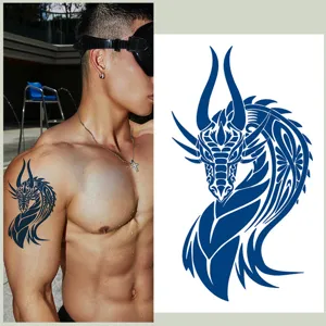 Herbal Semi-Permanent Waterproof Tattoo Sticker Juice Tattoo Sticker Long Lasting Body Art Arm Chest Decal