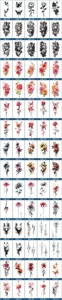 Adesivi per tatuaggi temporanei impermeabili design floreale farfalla corpo arte desig