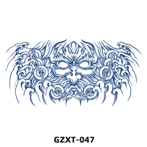 Semi Permanent Herbal Juice Chest Back Tattoo Sticker Waterproof Dark Gothic Totem Temporary Tattoo Sticker