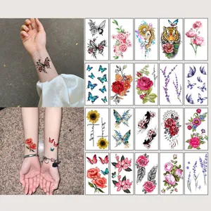 Fresh Floral Butterfly Waterproof Temporary Tattoo Sticker Body Art Decal Fashion Skin Decoration For Women And Men