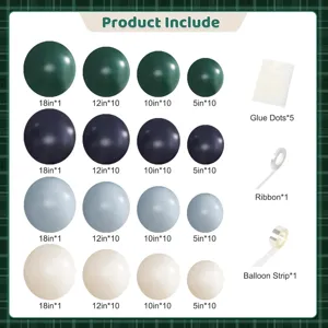Kit arche de ballon vert foncé bleu fête prénatale anniversaire décoration de fond