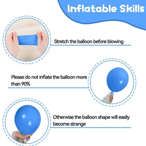 Grafica guida alle abilità di gonfiaggio dei palloncini per estendere e gonfiare.