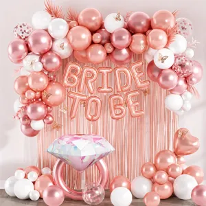 Kit arco palloncini bride to be oro rosa decorazioni festa matrimonio con palloncino anello
