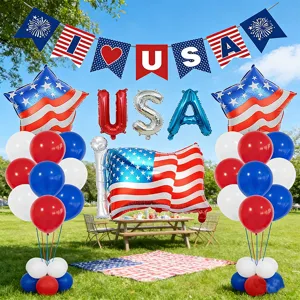 4 juli USA vlag folie ballon set Onafhankelijkheidsdag feest decoratie banner set