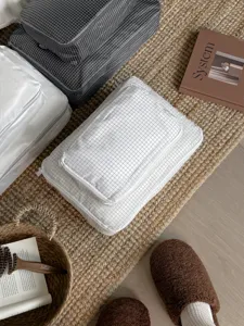 Grid storage bags set for travel luggage organizer packing cubes lightweight portable