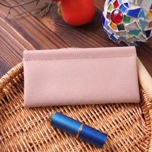Rosa PU pelle custodia con telaio flessibile mini portamonete borsa di stoccaggio.