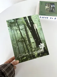 Bosque verde A5 carpeta de fotocard tapa dura hojas sueltas álbum de coleccionista