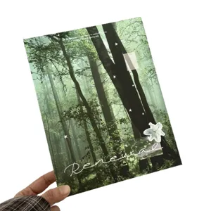 Carpeta de Photocard de Bosque Verde A5 Tapa Dura Álbum de Almacenamiento de Fotos