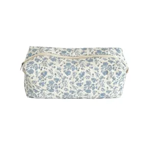 Borsa di stoccaggio da viaggio floreale trapuntata, custodia protettiva portatile per accessori.
