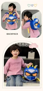 Mochila infantil de EVA con dibujos animados carcasa ligera bonita bolsa escolar de robot azul