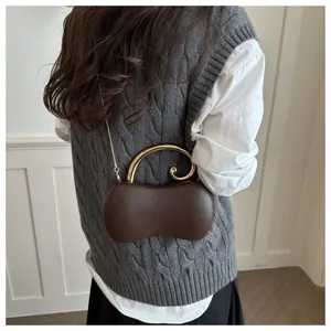 2026 Estate Nuova Borsa PU Forma Arachide Borsa a Tracolla Donna Elegante da Sera