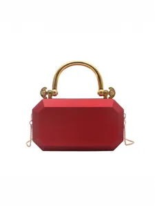 Summer new acrylic box clutch bag stylish chain crossbody evening handbag for women