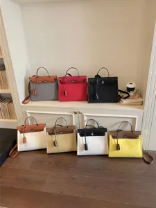 Dames Patchwork Canvas Leer Handtas Grote Capaciteit Schoudertas Stedelijk Minimalistisch Woon-werkverkeer Aktetas Met Tasje