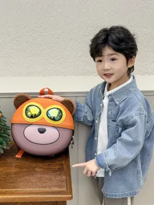 Süsser EVA Schalen Kinder Rucksack mit 3D Bärenohren und Brille für Kindergarten Jungen Mädchen