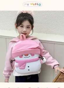 Children cartoon snowman EVA shell backpack candy color cute kindergarten school bag